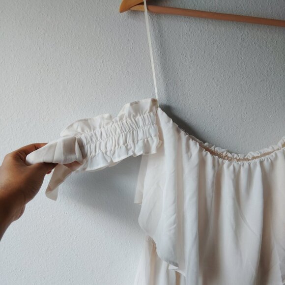 Mable Elegant Off-Shoulder White Mini Dress - Picture 7 of 7